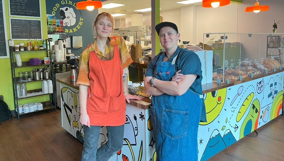 Pictured left to right: Maddie Rumpf, Good Girls Bakery Co-Founder and Sarah Holland, Good Girls Bakery Head Chef and Co-Founder.