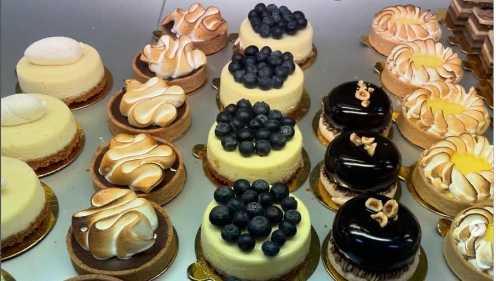 A tantalizing tray of baked goods from the Little Blue Owl Baking Company in Narberth.
