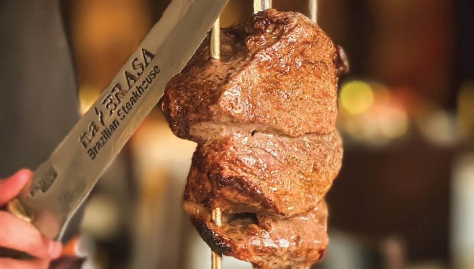 Meat from Na'Brasa Brazilian Steakhouse.