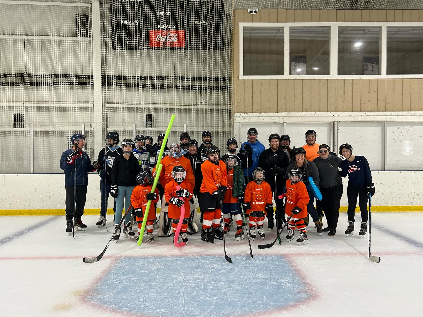 Philadelphia Blind Hockey players