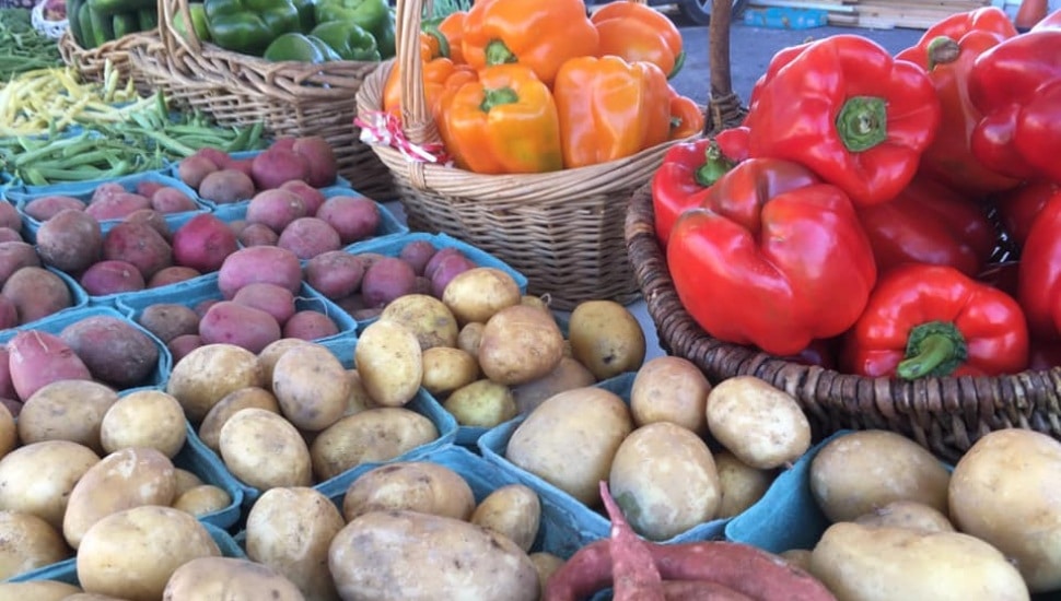 Potatoes and bell pepers