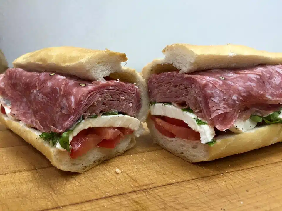A hoagie from Pagano's in Drexel Hill stuffed with meats and cheeses