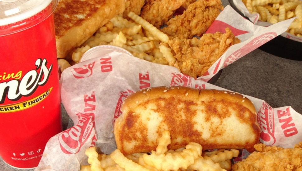 Chicken tenders, fries, and a drink from Raising Cane's.