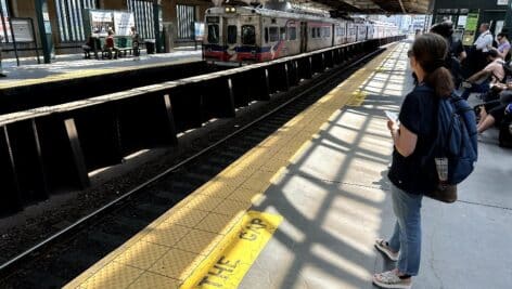 SEPTA Train arriving at 30th Street Station