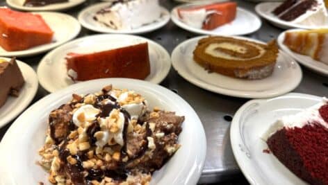 assorted plates of different desserts and pastries