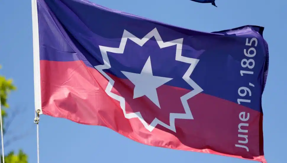 Juneteenth flag.