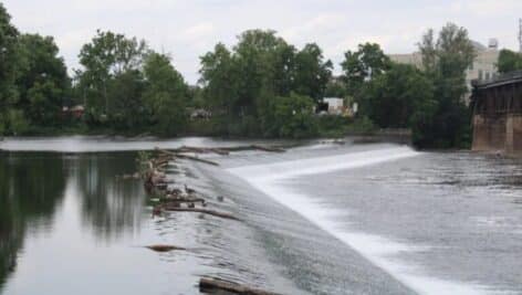 The Norristown Dam on the Schuylkill River.