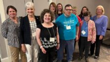 Attending the Arc of Pennsylvania Legislative Breakfast in Harrisburg in June were Senator Comitta with Arc Team Members in the back row (from left) Jen Strausser, Senator Comitta, Cathy Bauer, Kathy Klein, Kim Booz, Kera Swift-Josey and Arc CEO, Jeanne Meikrantz.; (front row, from left) Self-Advocates Michelle Talis, Dan Paight, and Miriam Reid.