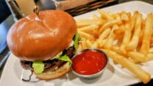 A burger and fries.