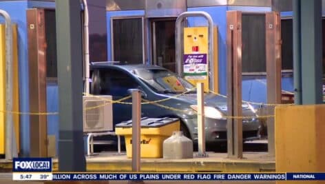 Pennsylvania Turnpike Toll Booth at night