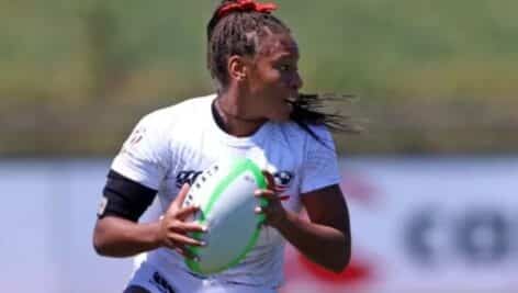 : Ariana Ramsey plays on the wing for the U.S. women’s rugby sevens.