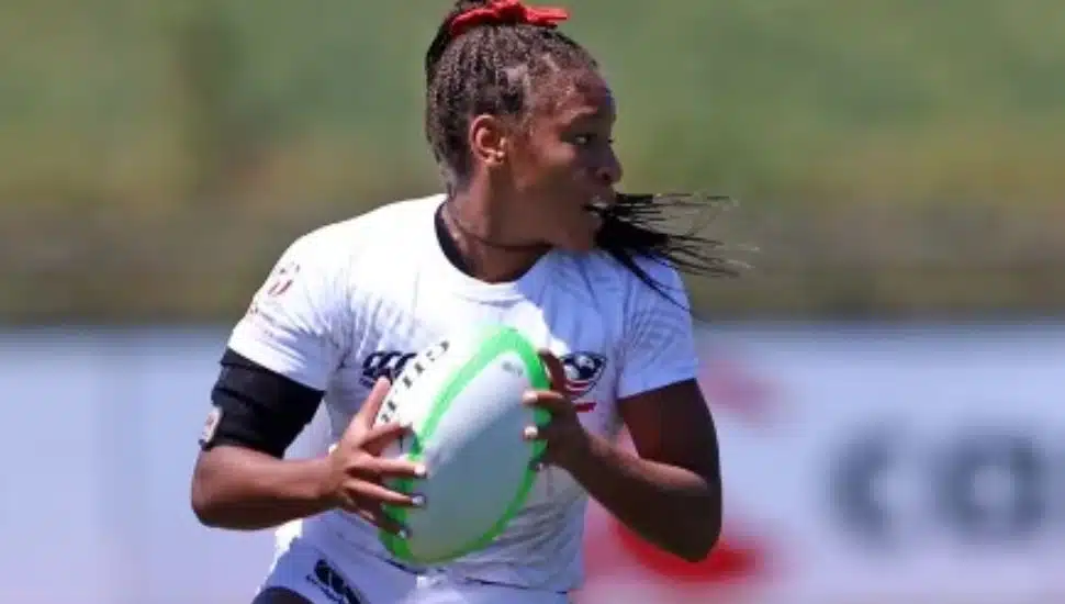 : Ariana Ramsey plays on the wing for the U.S. women’s rugby sevens.