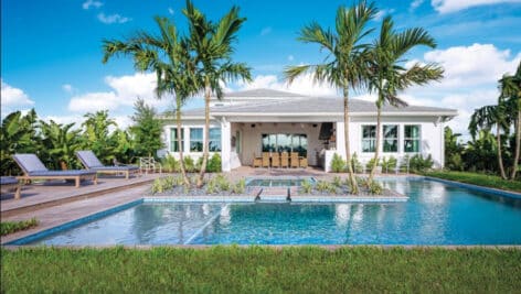 A pool outside Boca Raton community.