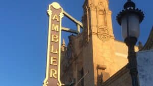 An exterior view of the historic Ambler Theater