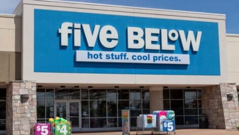 A Five Below store front