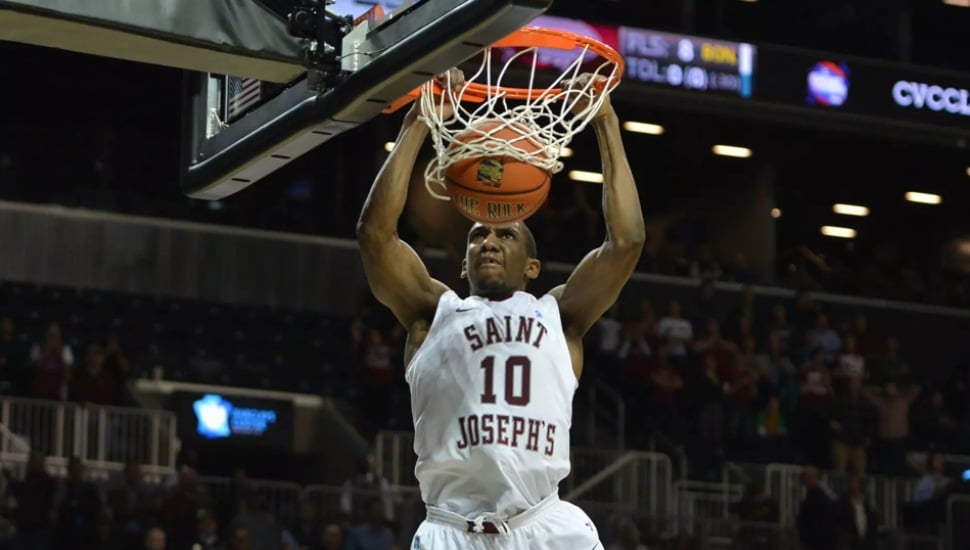 Langston Galloway playing for the St. Joseph's University Hawks.