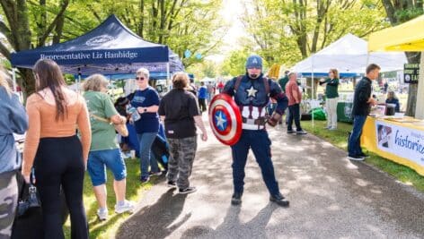 Vendors and craft tables lined the pathways at Montgomery County Community College’s campus during the Whitpain Community Festival.