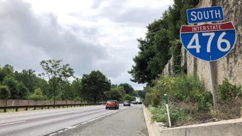 Blue Route aka 476 South in Montgomery County