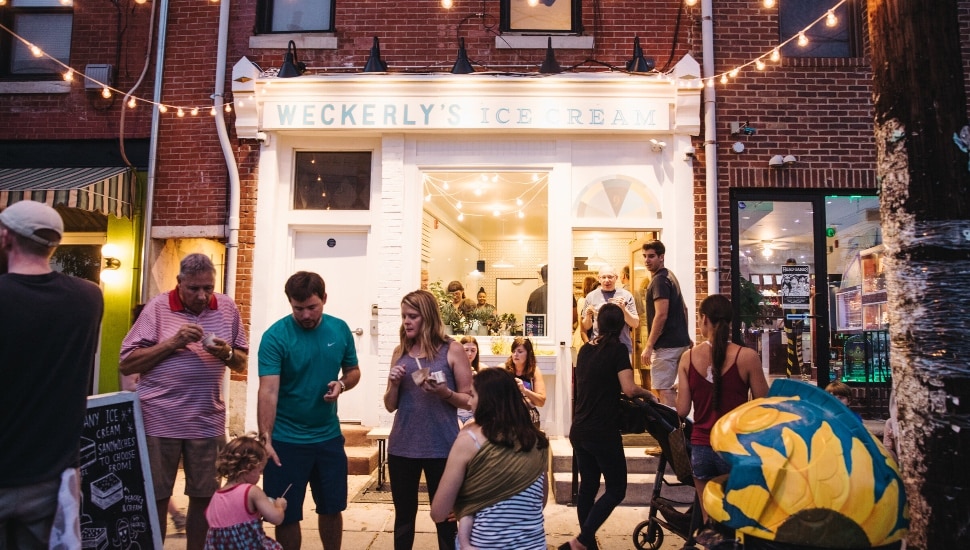 Exterior of Weckerly’s Ice Cream