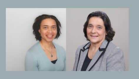 (L) Isabelle Porter, PT, DPT, has been appointed the new Dean of Health Sciences at Montgomery County Community College; (R) Rosann Bar, Ph.D., has been appointed as the inaugural Dean of Academic Innovation.