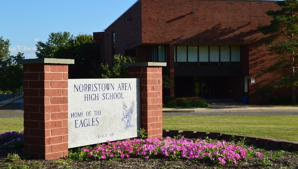 Exterior of Norristown Area High School