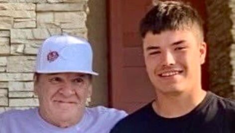 Pete Rose with grandson P.J. Rose