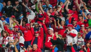 Phillies Fans cheering.