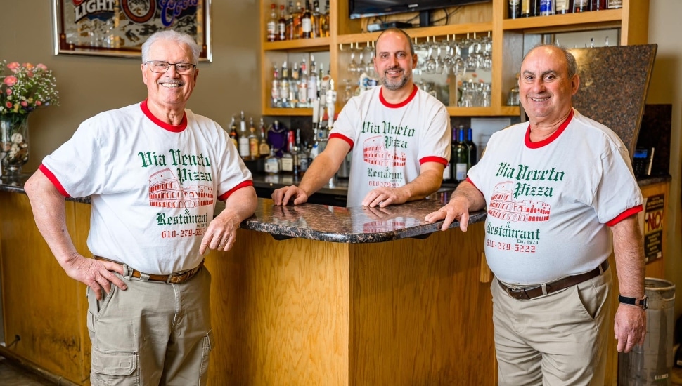 Via Pizza group, from L to R: Domenic Stabile, Joey Stabile, and Vito Parisi.