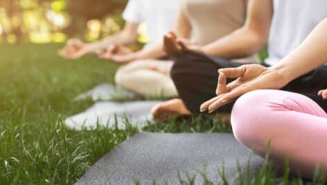 Outdoor Yoga offered at Wellness Week