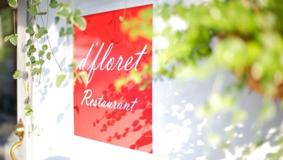 Exterior of d’Floret restaurant.