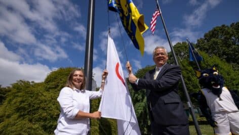 On Aug. 20, Salus University raised the Drexel University flag alongside its own, marking a new chapter of unity and collaboration.