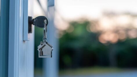 A house key in a Chester County home’s front door.