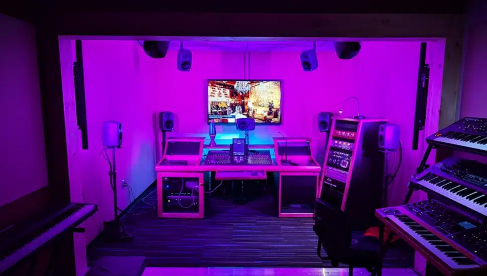 The second Dolby Atmos Mixing Suite at Montgomery County Community College’s Blue Bell Campus.