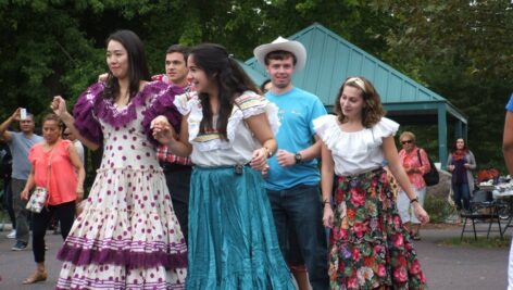 Participants in the Pottstown Latin Fest fashion show.