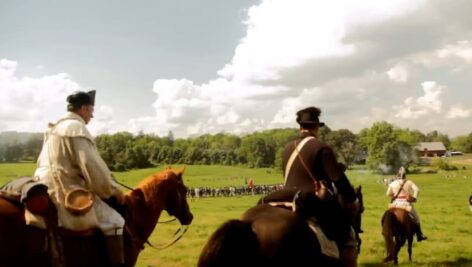 Actors portraying the Battle of Brandywine.