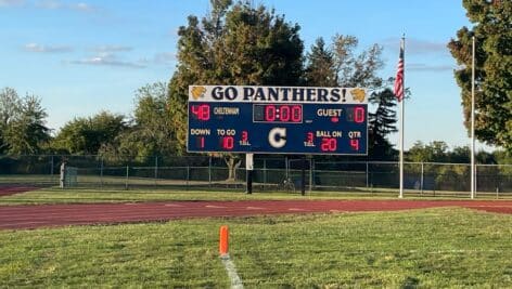 Scoreboard of the Cheltenham Panthers football team.