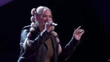 Gabrielle Zabosky performing on The Voice.