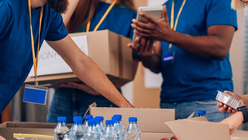 Volunteers help with Hurricane Helene.