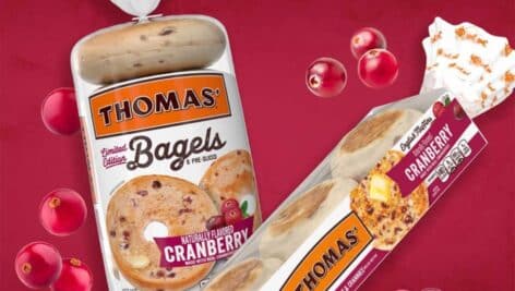 Thomas’ Bread Cranberry bagels.