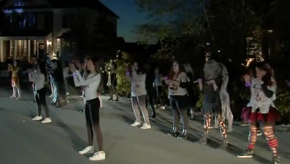 Collegeville ‘Mombies’ Perform ‘Thriller’ Dance for Unite for HER