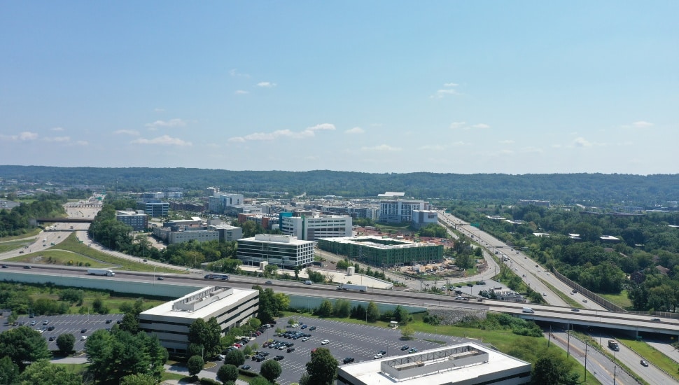 King of Prussia District aerial view