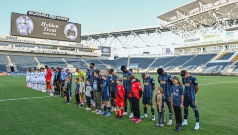 Holden Trent tribute at Subaru Field.