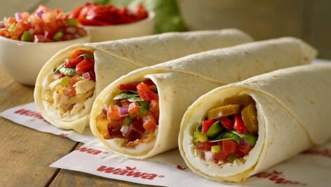 Wawa breakfast wrap.