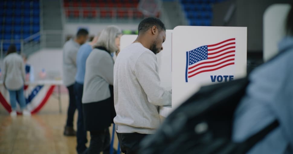 Voters at the polls.