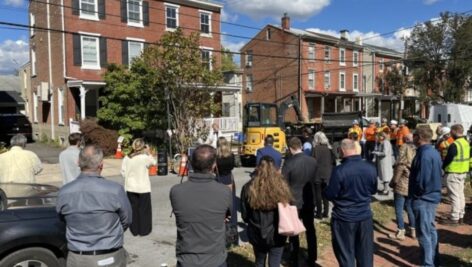 EPA and partners gather for the event where leaders from Aqua Pennsylvania, and federal, state, and local officials joined today to discuss the importance of taking action against lead, specifically with regards to identifying and removing lead and galvanized service lines.