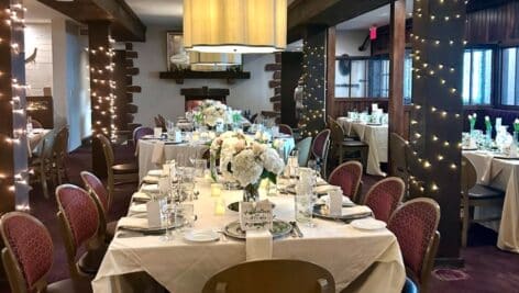 Fine dining table set at The Farmer's Daughter.