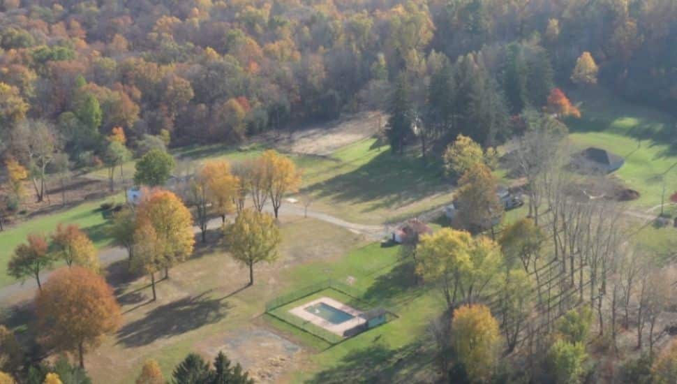 Aerial view of revitalized Fellowship Farm.