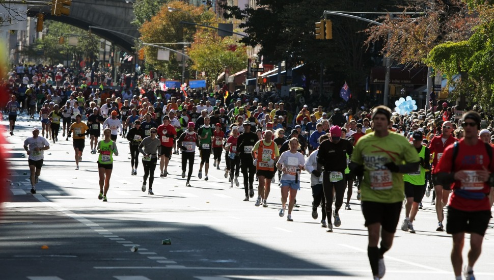 Runners competing in the New York City Marathon.