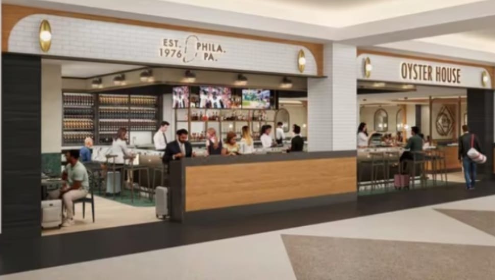 A rendering of an Oyster House restaurant coming to the Philadelphia International Airport.