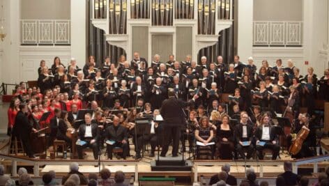 choir ensemble performing